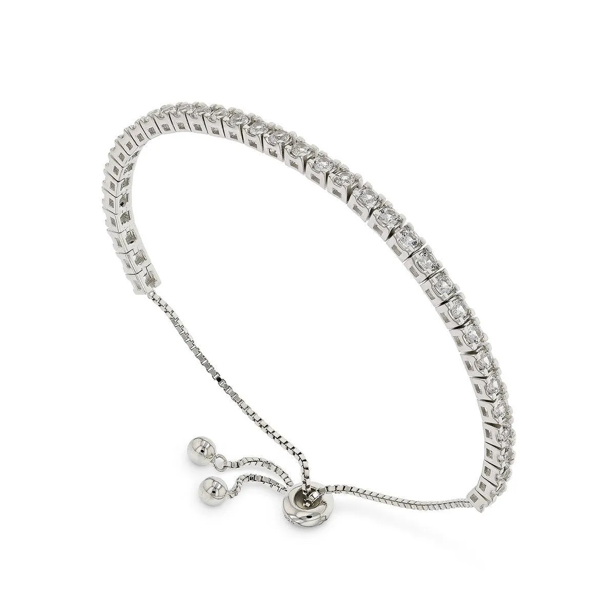 White Sapphire Tennis Bracelet sold by Zulily product image thumbnail 2