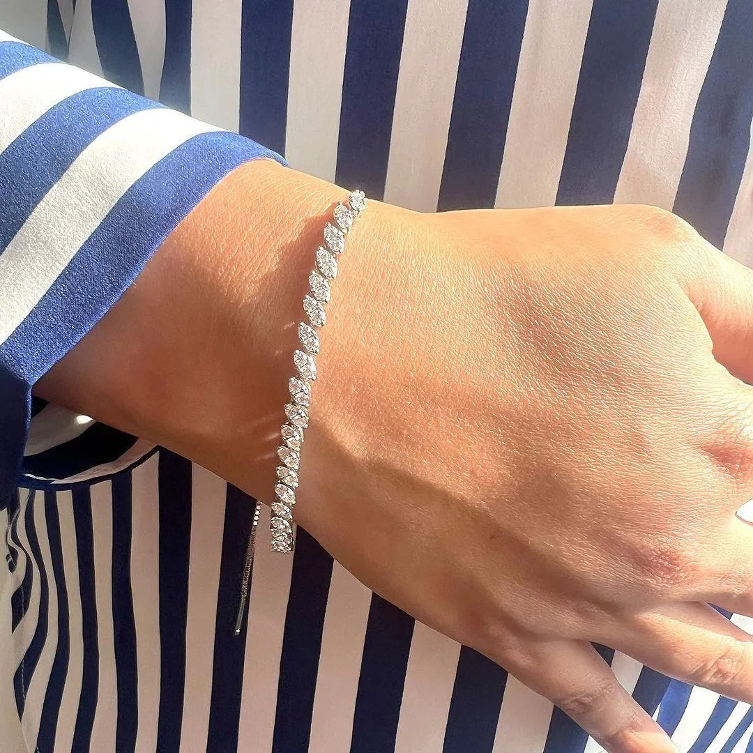 Marquise Style Round Moissanite Bracelet sold by Zulily product image thumbnail 4