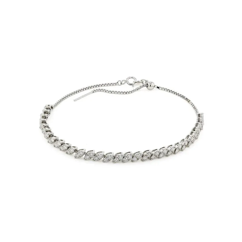 Marquise Style Round Moissanite Bracelet made by Zulily