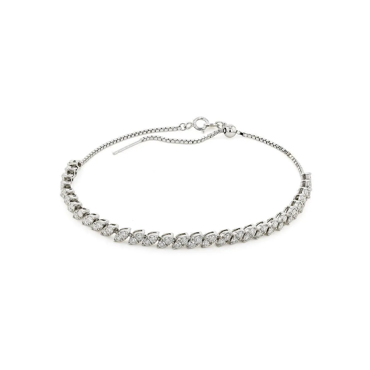 Marquise Style Round Moissanite Bracelet sold by Zulily
