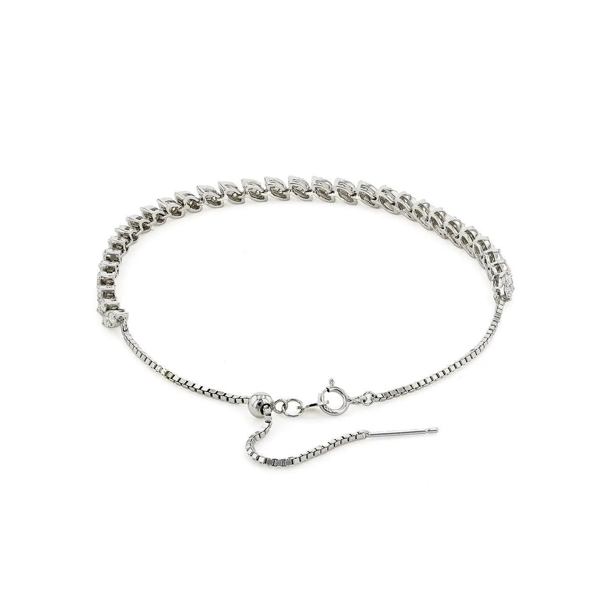 Marquise Style Round Moissanite Bracelet sold by Zulily product image thumbnail 5