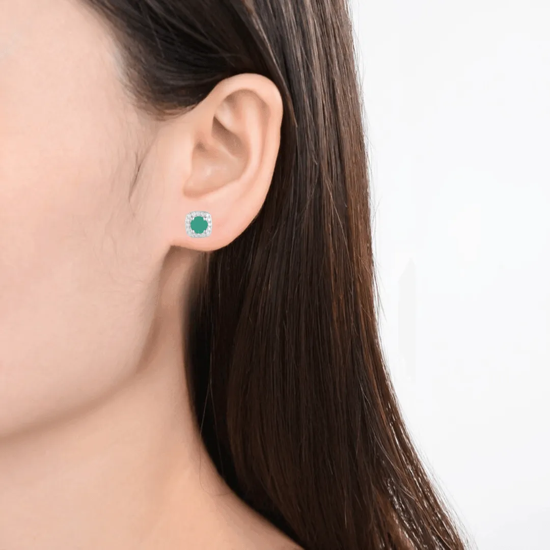 Emerald Halo Earrings sold by Zulily product image thumbnail 3