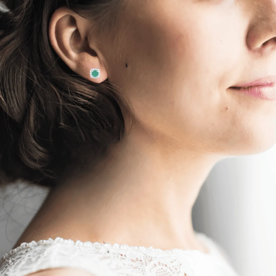 Emerald Halo Earrings sold by Zulily product image thumbnail 4