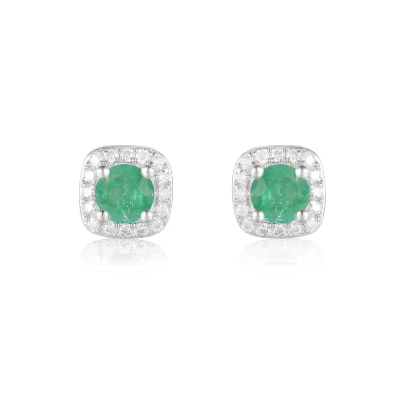 Emerald Halo Earrings made by Zulily