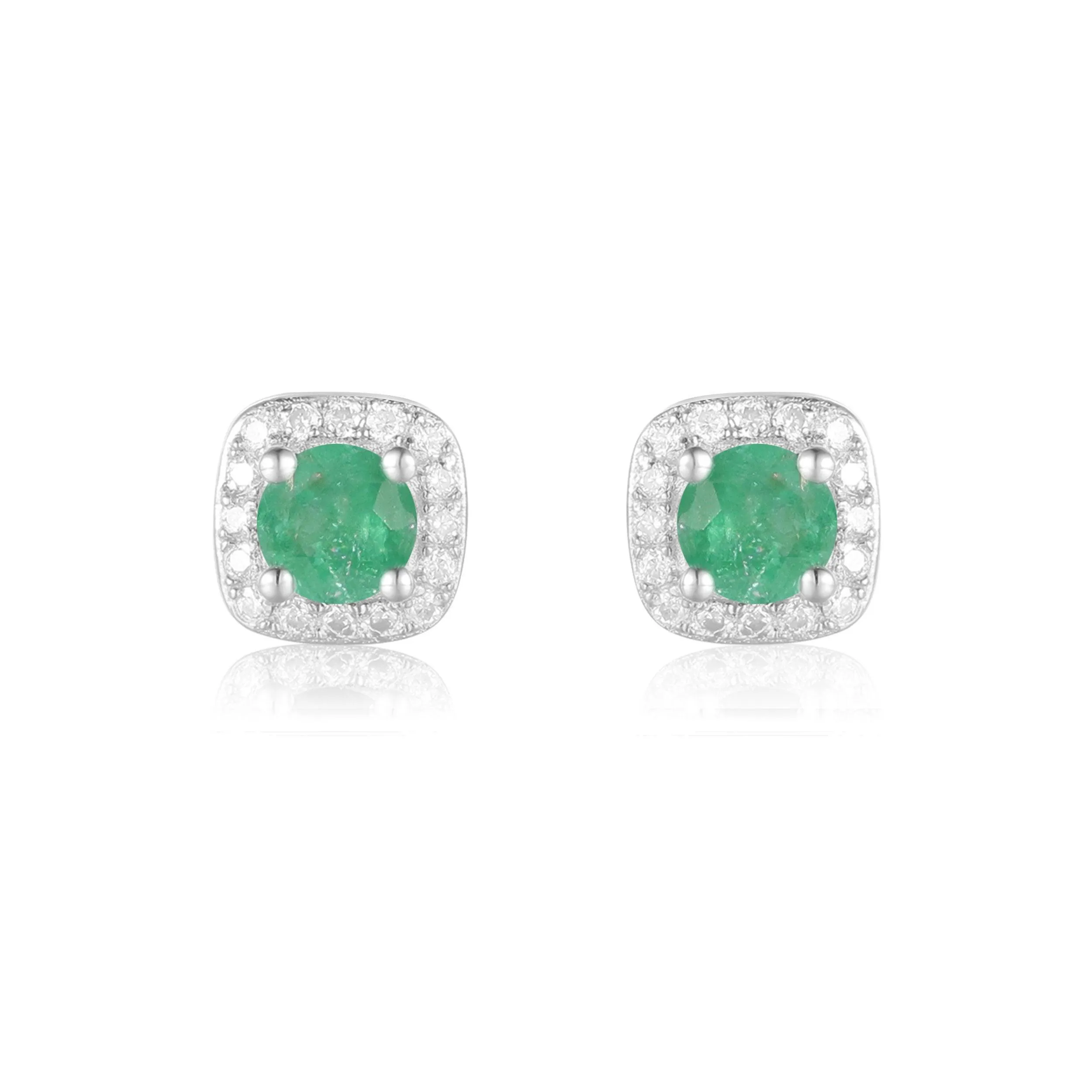 Emerald Halo Earrings sold by Zulily