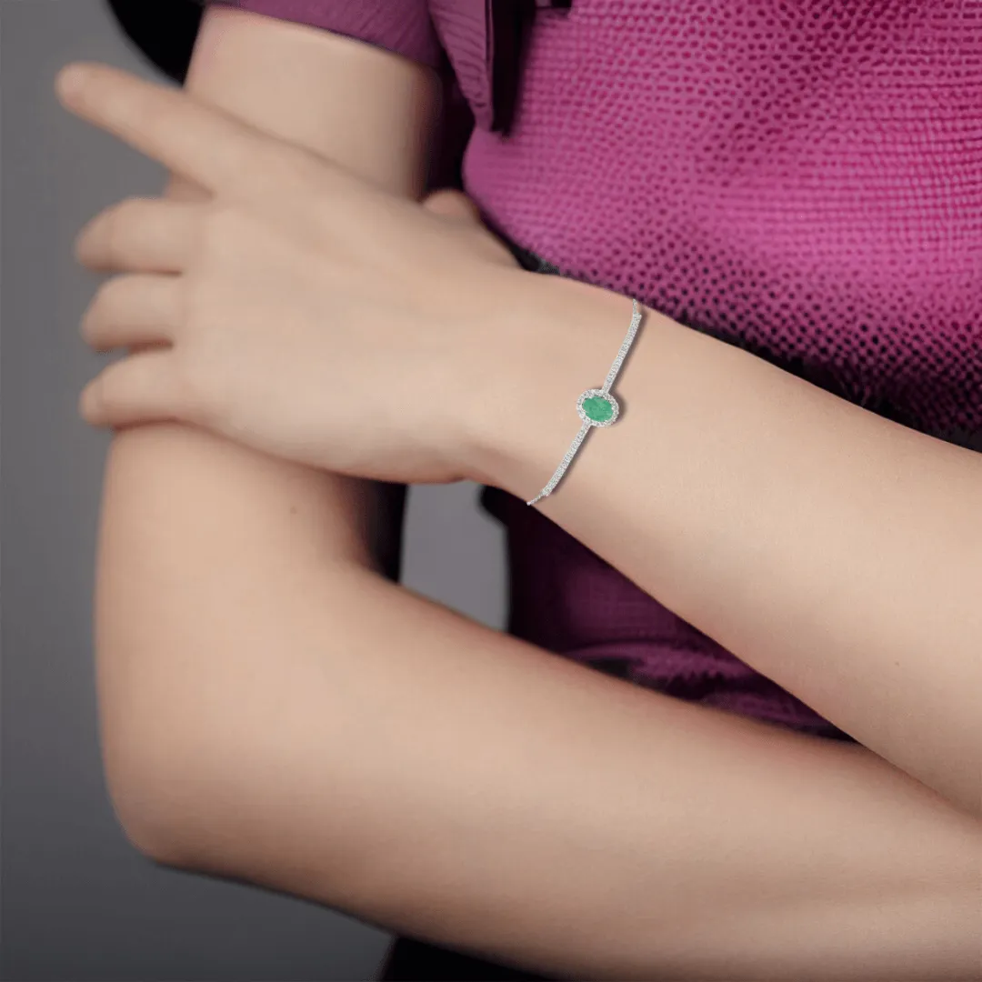 Emerald Tennis Halo Bracelet sold by Zulily product image thumbnail 3