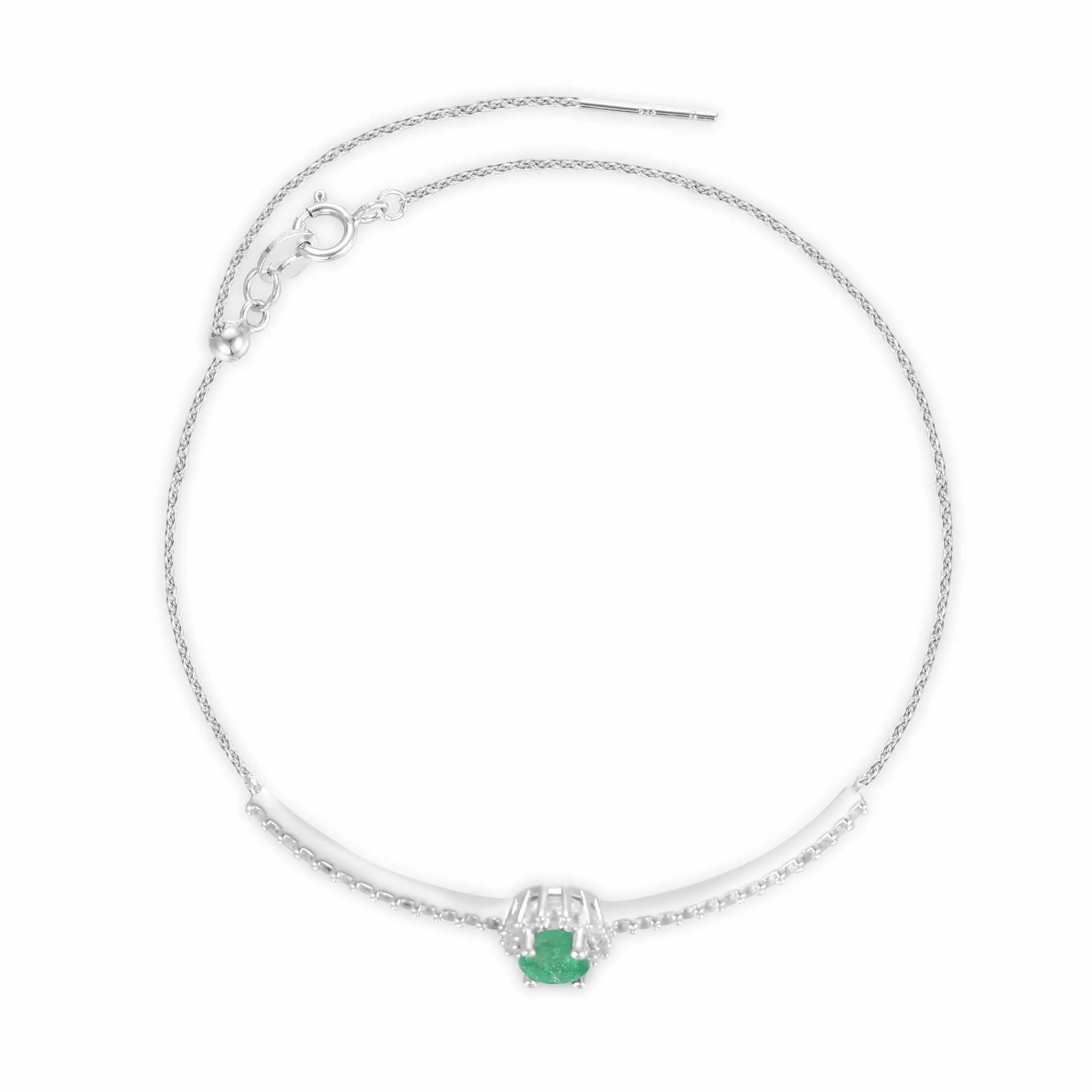 Emerald Tennis Halo Bracelet sold by Zulily product image thumbnail 4