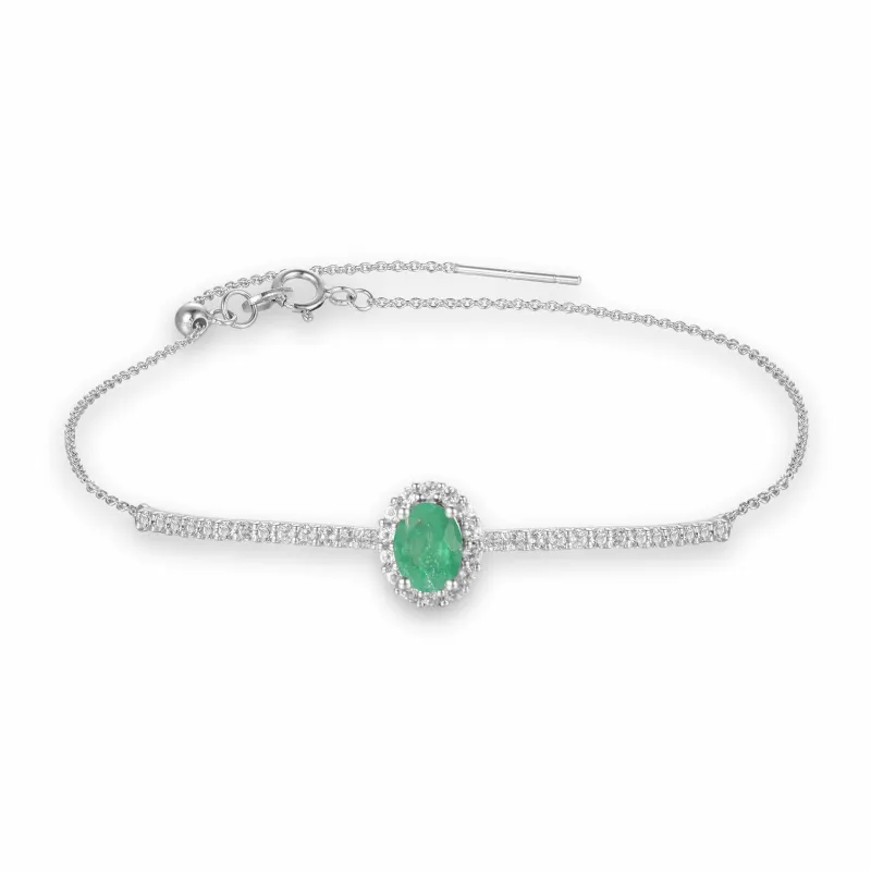 Emerald Tennis Halo Bracelet made by Zulily