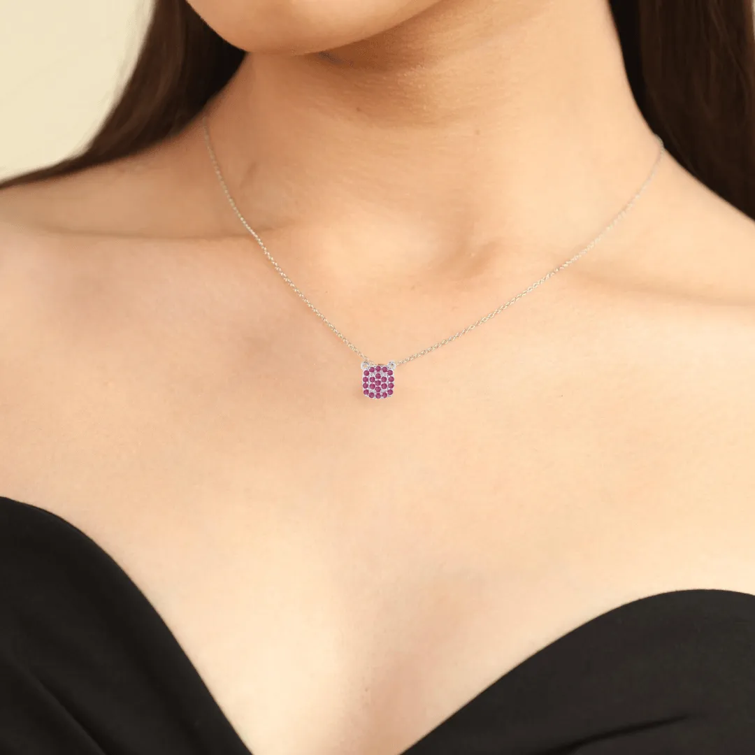 Ruby Encrusted Pendant Necklace sold by Zulily product image thumbnail 4