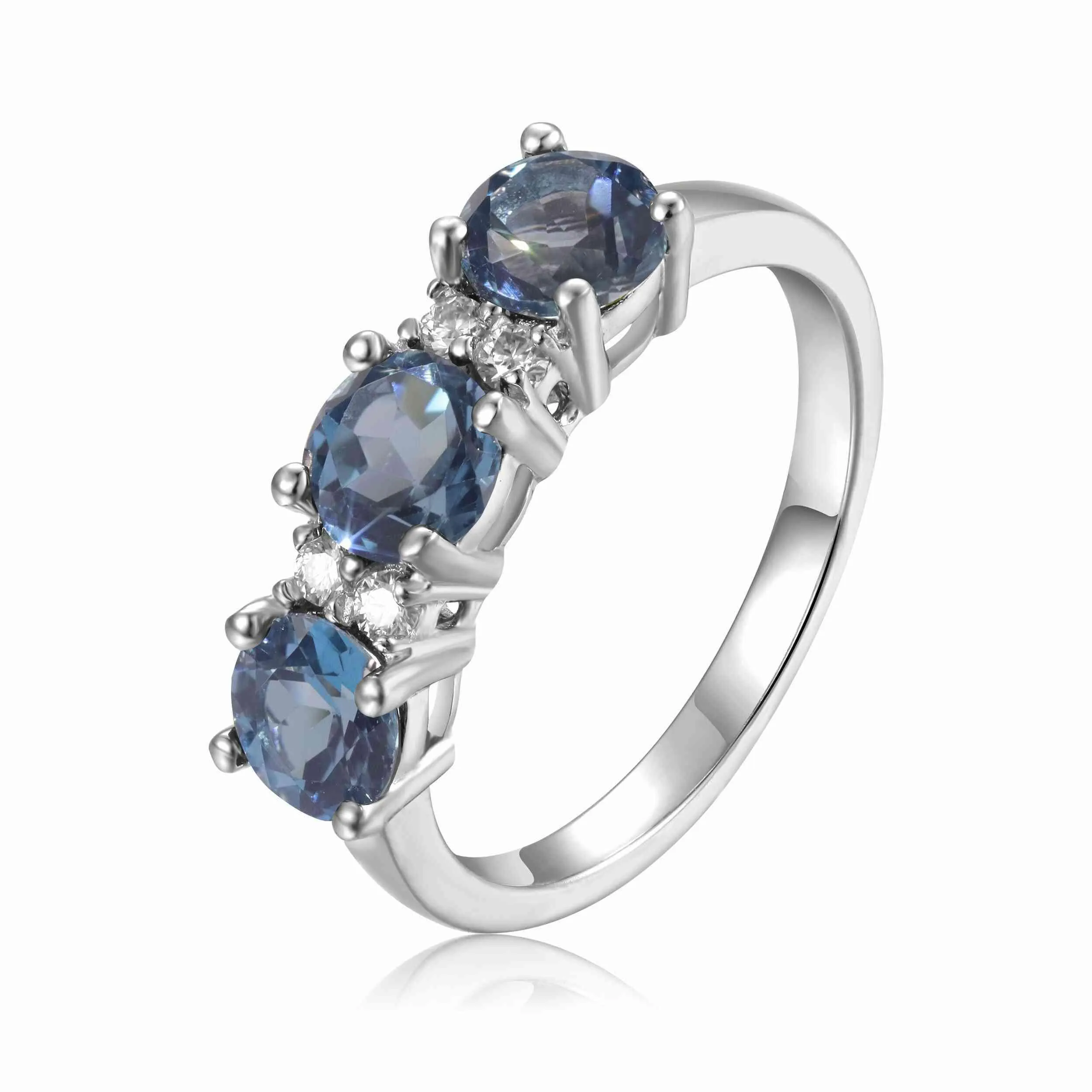 Three Stone London Blue Topaz Ring sold by Zulily product image thumbnail 2