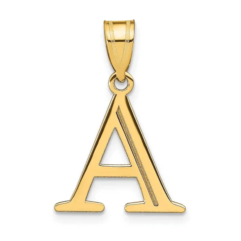 14K Gold Etched Initial Pendants made by Zulily