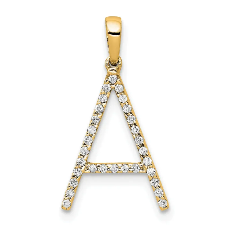 14k Gold Diamond Initial Pendant made by Zulily