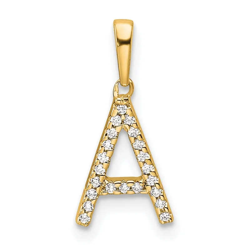 Diamond Initials 14k Gold Pendants made by Zulily