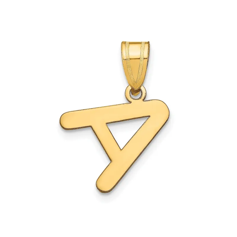 14K Gold Bubble Letter Initial Pendant made by Zulily