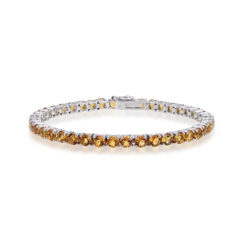 Citrine Round Tennis Bracelet made by Zulily
