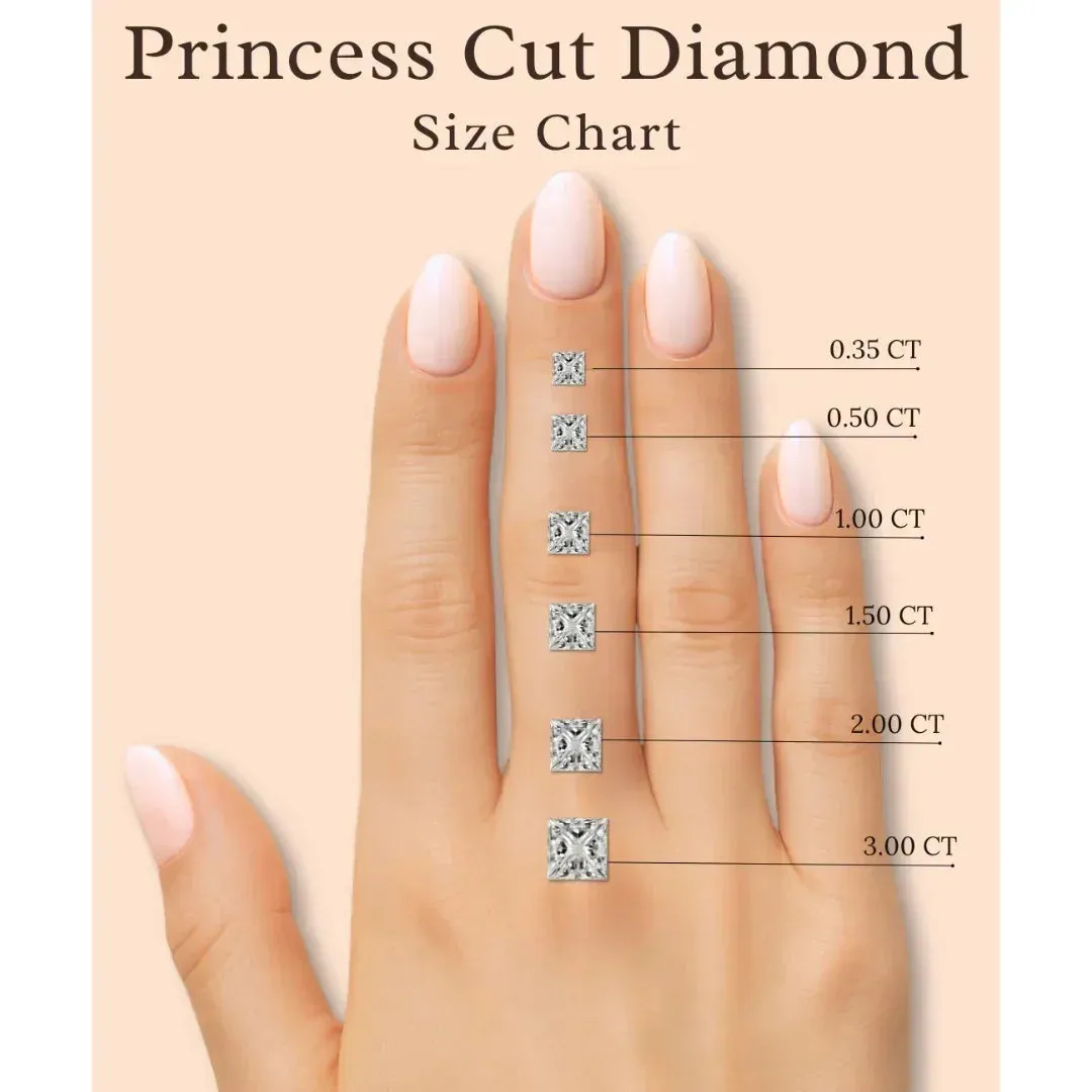 IGI Certified Princess Cut Lab Grown Diamond Solitaire Stud Earrings White Gold sold by Zulily product image thumbnail 5