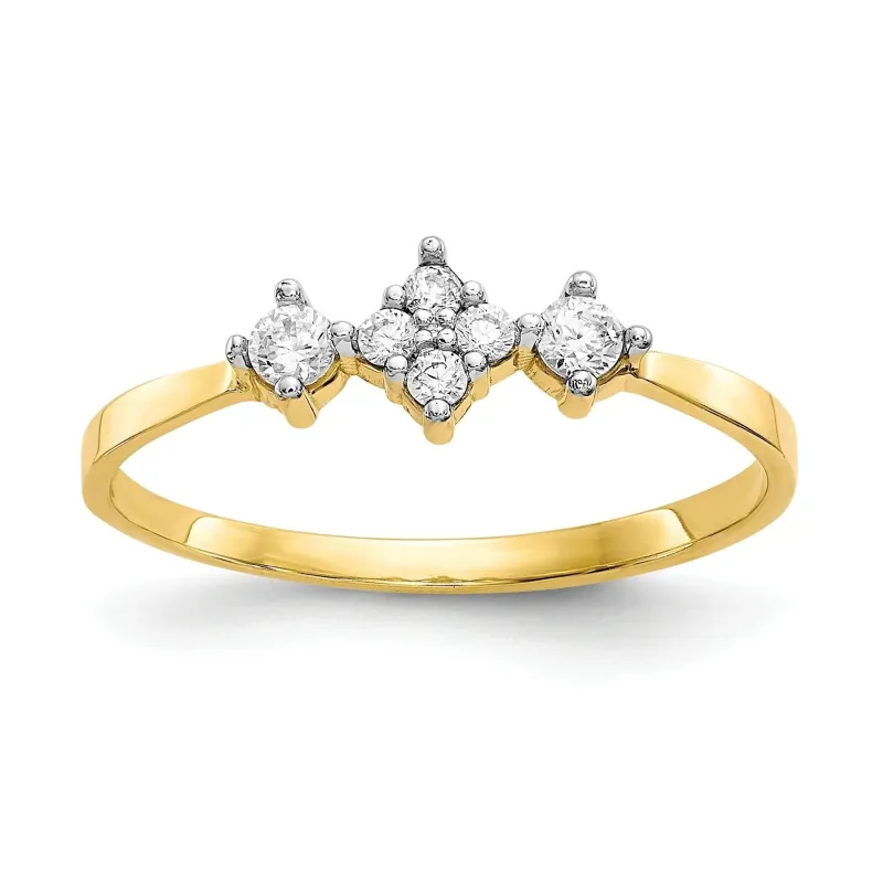 10k Gold CZ Ring made by Zulily