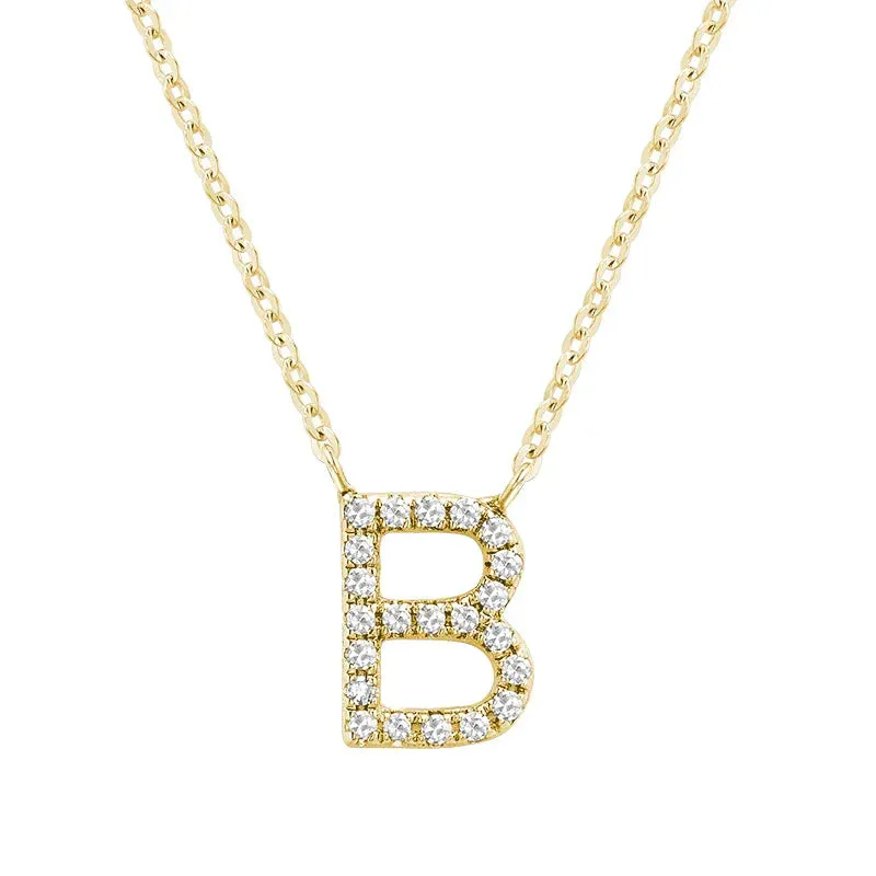 10K Gold Bold Diamond Letter Initial Pendant Necklace sold by Zulily product image thumbnail 5