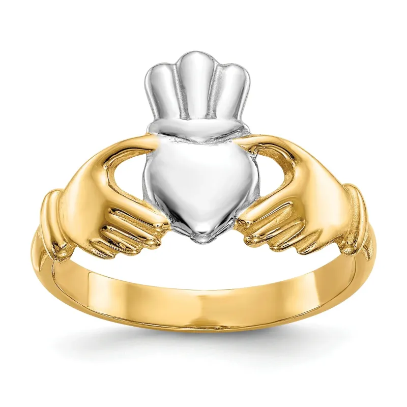 14k Gold Heart Claddagh Ring made by Zulily