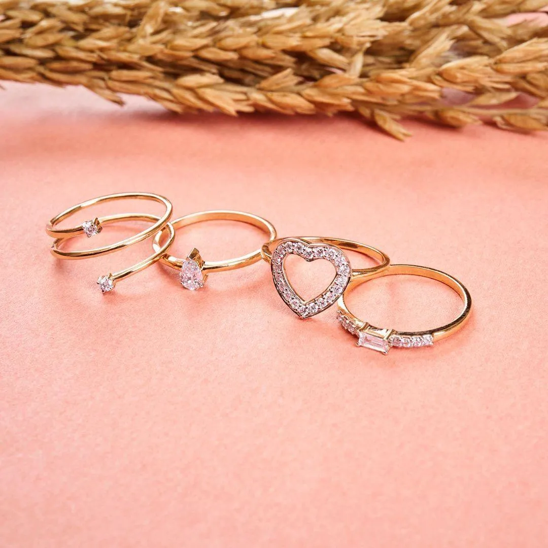 Diamond Open Heart 10k Rose Gold Ring sold by Zulily product image thumbnail 5