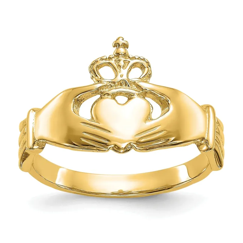 10k Yellow Gold Irish Claddagh Ring made by Zulily