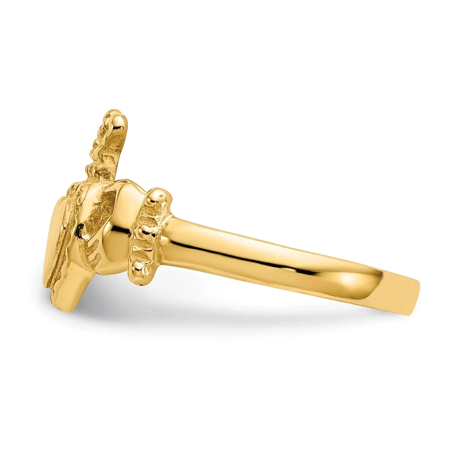 14k Gold Irish Claddagh Ring sold by Zulily product image thumbnail 3