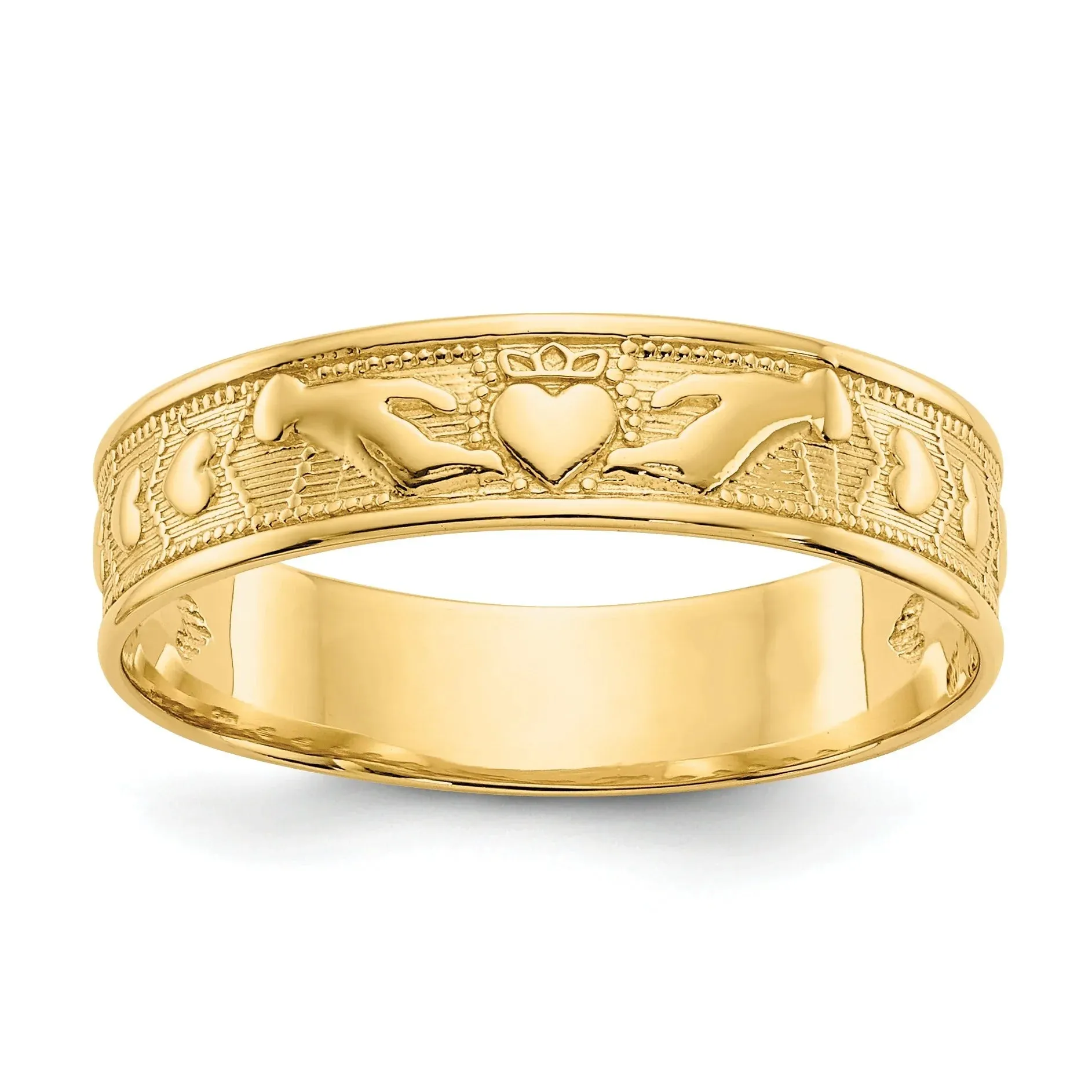 10k Gold Claddagh Band sold by Zulily