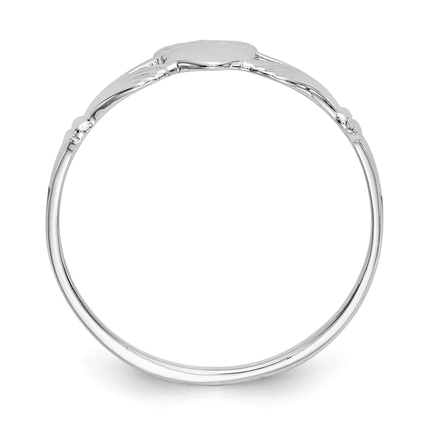 14k White Gold Irish Claddagh Ring sold by Zulily product image thumbnail 4