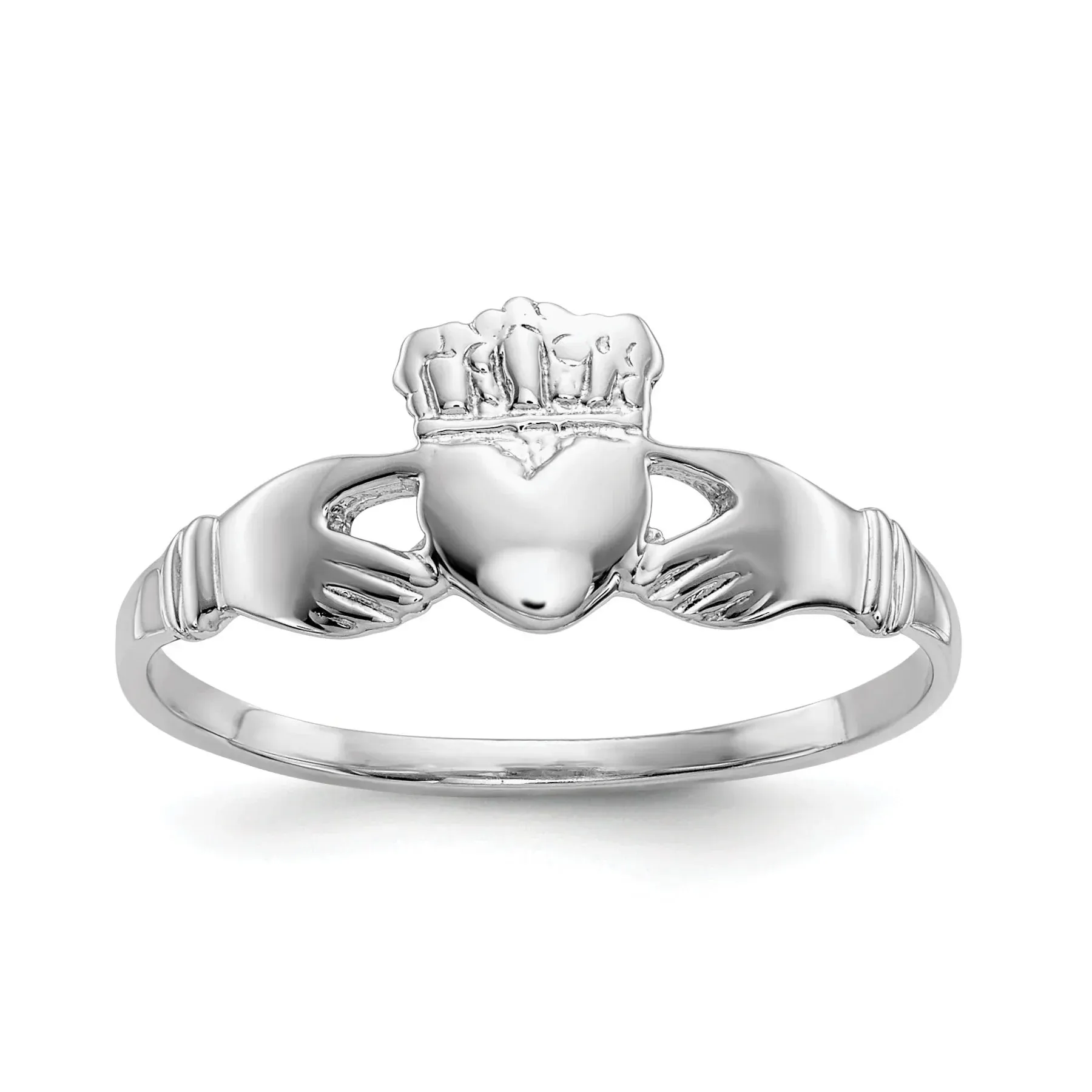 14k White Gold Irish Claddagh Ring sold by Zulily