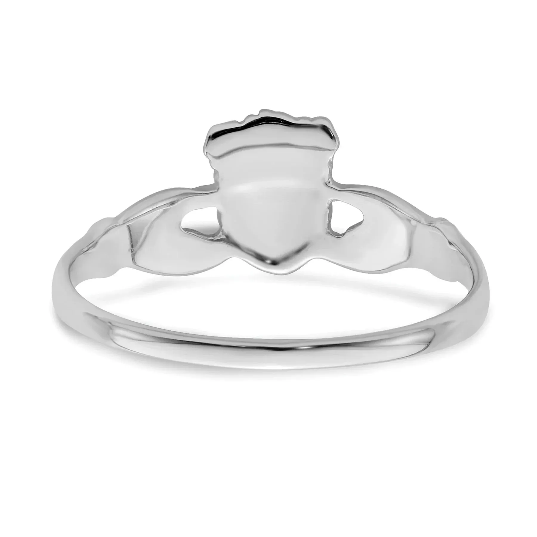 14k White Gold Irish Claddagh Ring sold by Zulily product image thumbnail 5