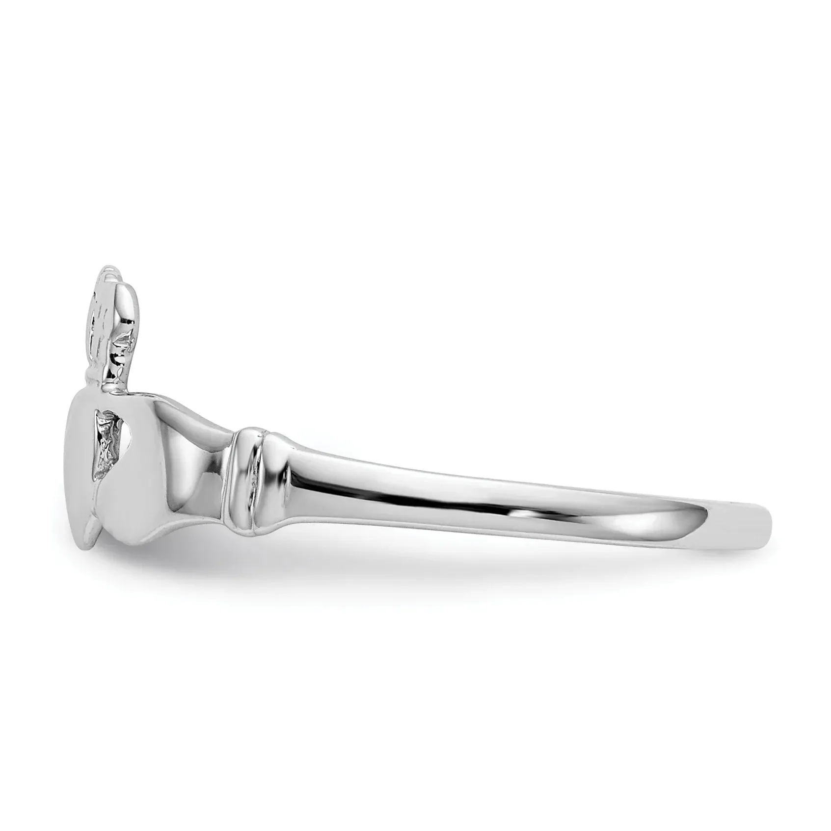 14k White Gold Irish Claddagh Ring sold by Zulily product image thumbnail 2