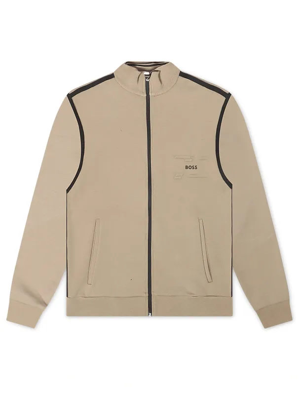Boss Skaz Tape Zip Jacket - Beige made by Hugo Boss
