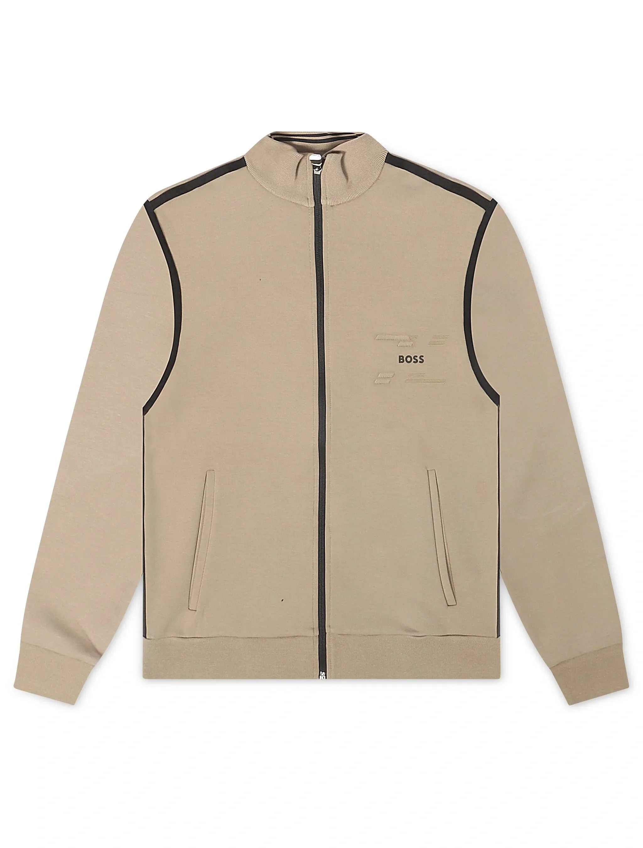 Boss Skaz Tape Zip Jacket - Beige sold by Zulily