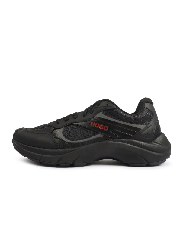 Hugo Boss Mens Trainers Leather Mesh - Black made by Hugo Boss