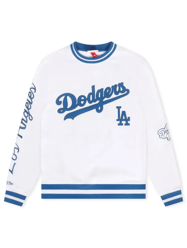 Mitchell & Ness Dodgers Fleece Crewneck - Arctic White made by Mitchell & Ness