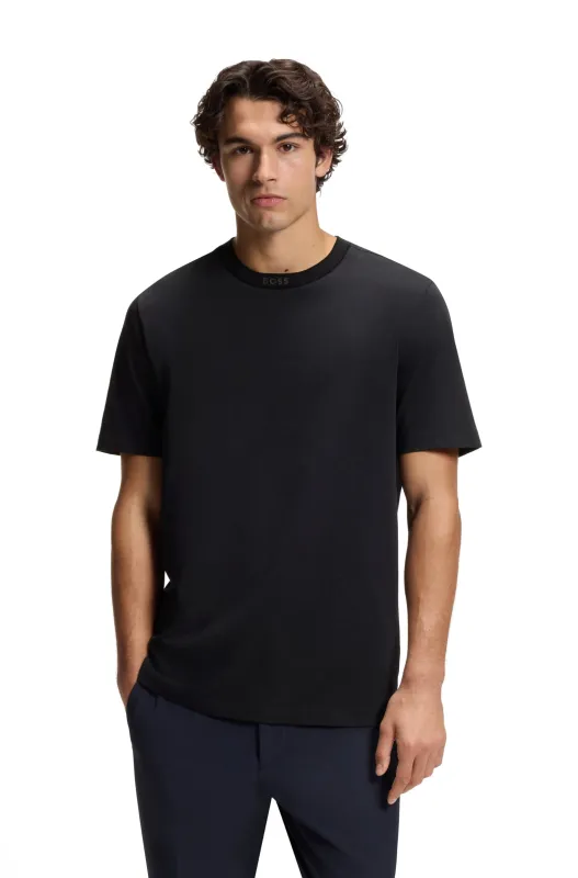 Boss Green Logo Crewneck Tee - Black made by Hugo Boss