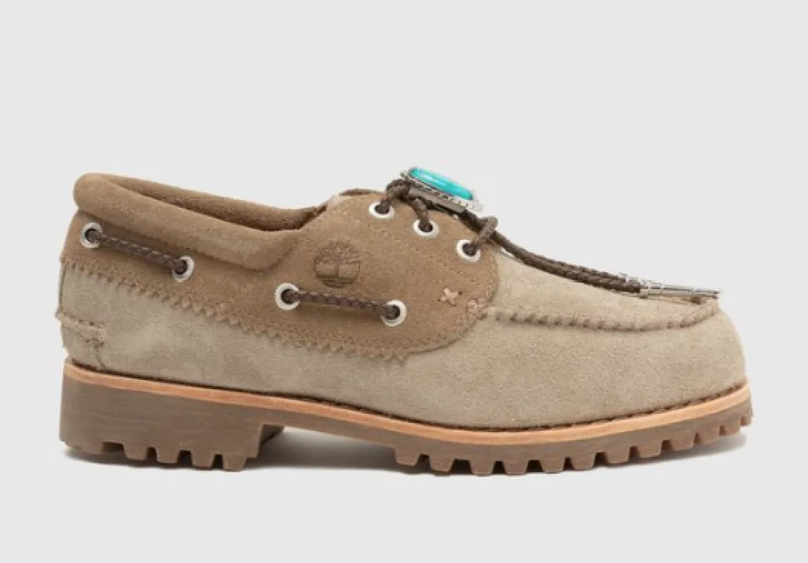 Men's Timberland 3-Eye Lug Handsewn Boat Shoe - Packer Santa Fe made by Timberland
