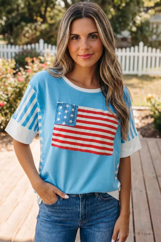 Threaded Pear Zoe July 4th T Shirt made by Threaded Pear