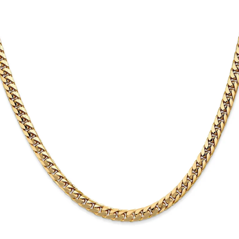 14k Gold Miami Cuban Chain Necklace 22 inch made by Zulily