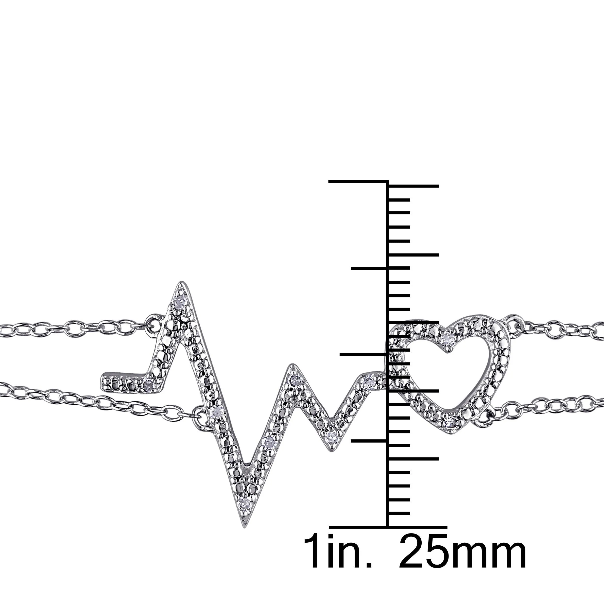Sofia B. Diamond Accent Heartbeat Bracelet Sterling Silver sold by Zulily product image thumbnail 4