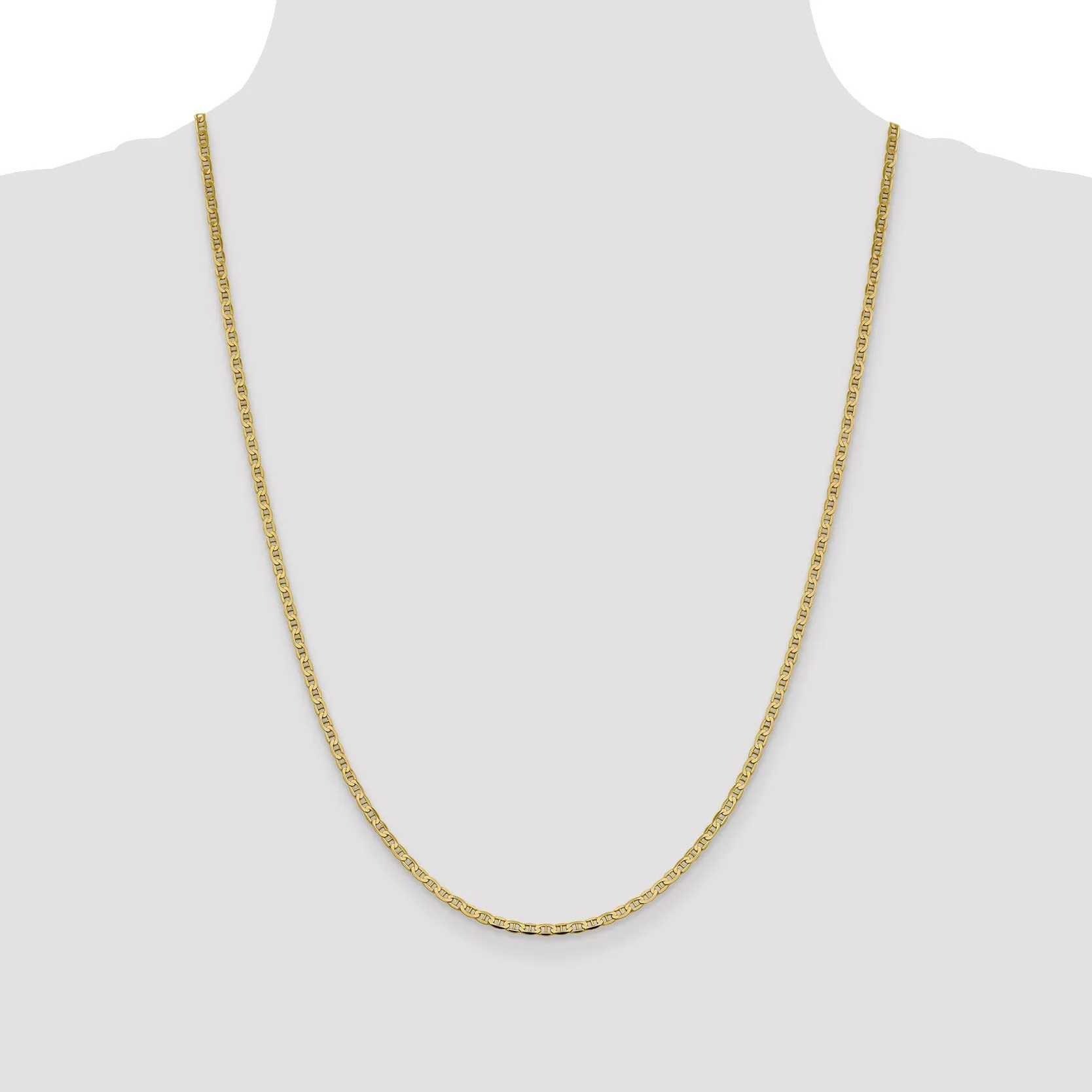 10K Gold Flat Anchor Chain 18 inch sold by Zulily product image thumbnail 4