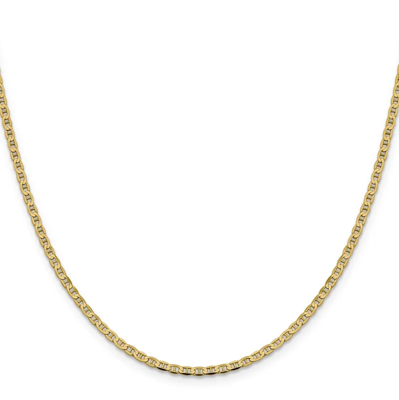 10K Gold Flat Anchor Chain 18 inch made by Zulily