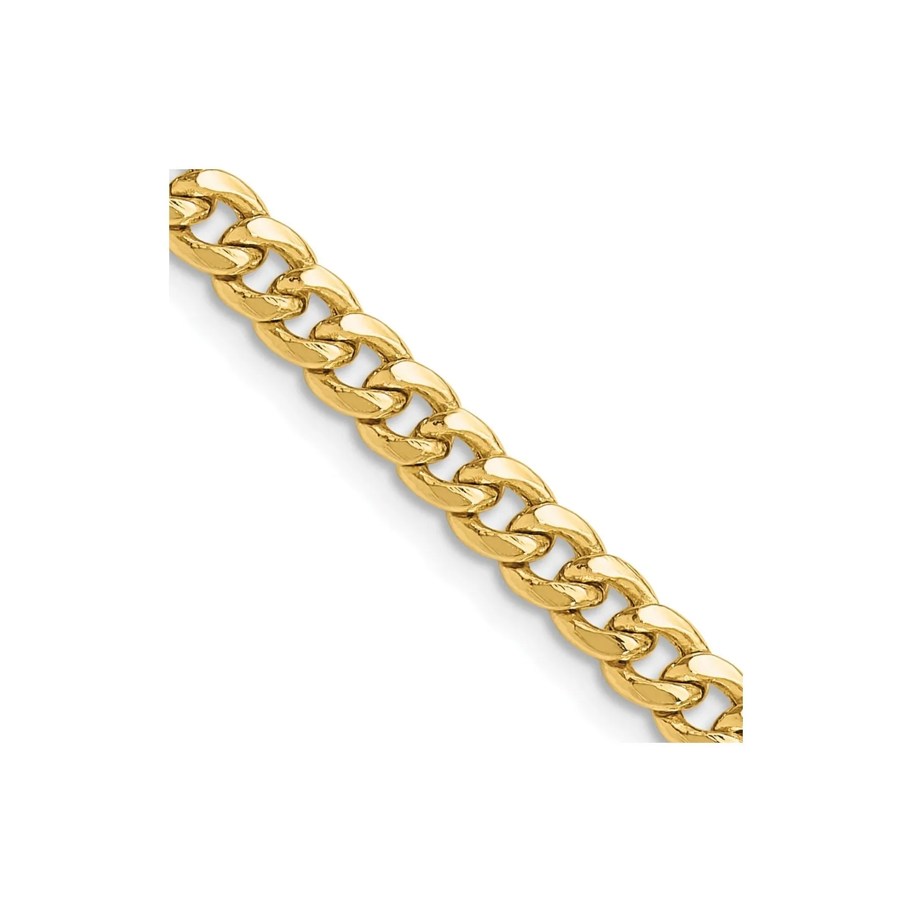 20 inch Miami Cuban Unisex Chain Necklace 14k Gold sold by Zulily product image thumbnail 3