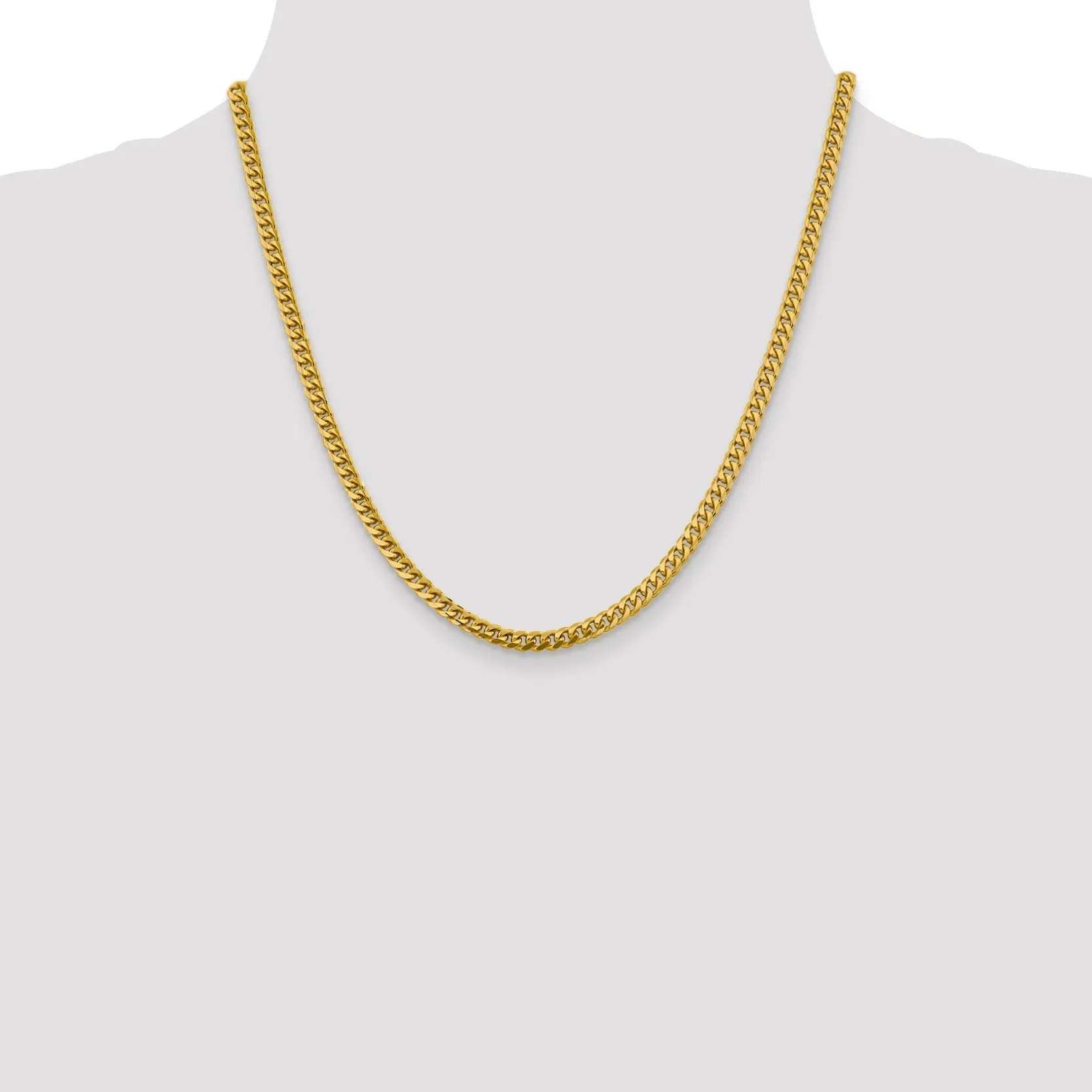 20 inch Miami Cuban Unisex Chain Necklace 14k Gold sold by Zulily product image thumbnail 4
