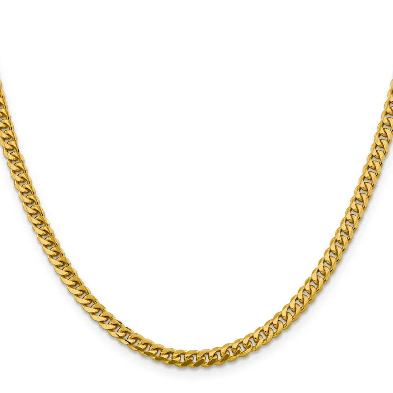 20 inch Miami Cuban Unisex Chain Necklace 14k Gold made by Zulily