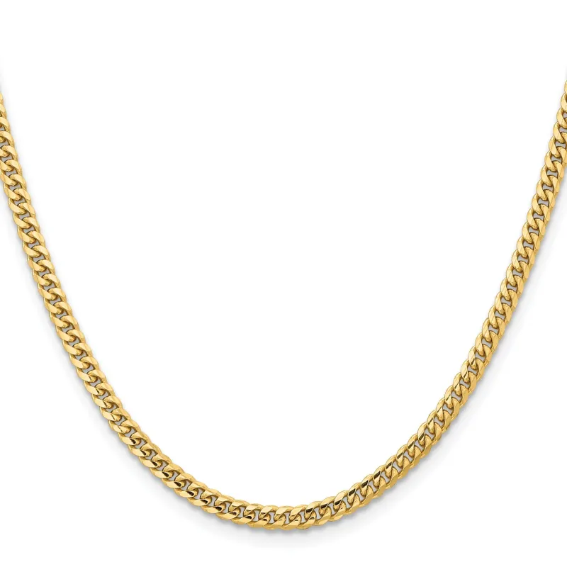 10k Gold Cuban Chain Necklace 18 inch made by Zulily