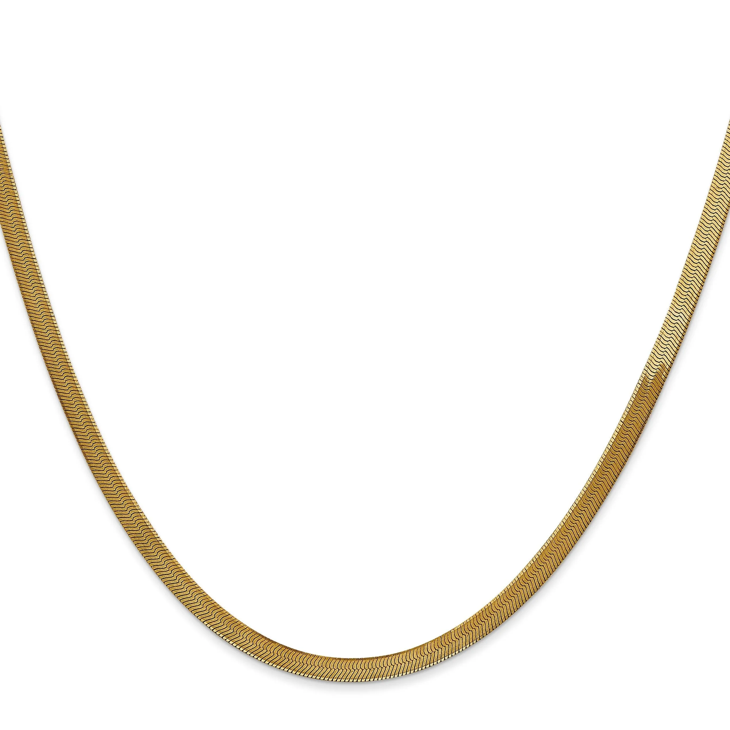 14k Yellow Gold Silky Herringbone Chain for Men sold by Zulily product image thumbnail 2