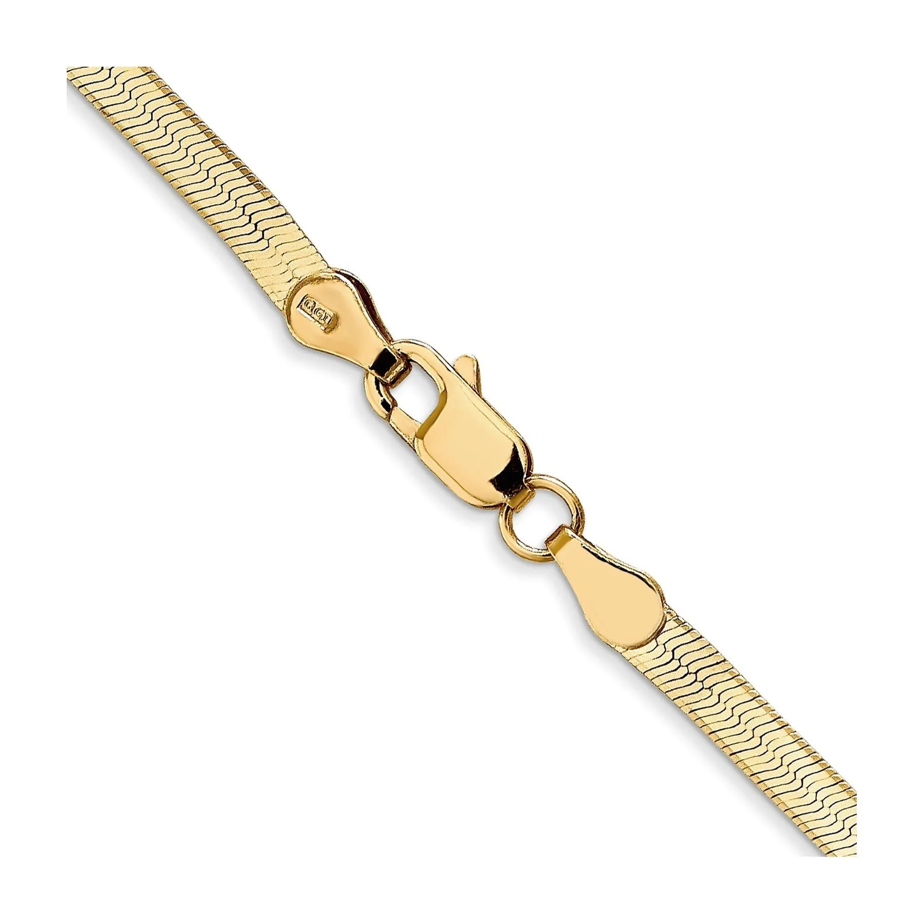 14k Yellow Gold Silky Herringbone Chain for Men sold by Zulily product image thumbnail 3