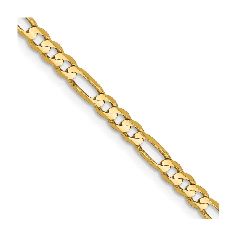 14k Yellow Gold Concave Open Chain for Men made by Zulily