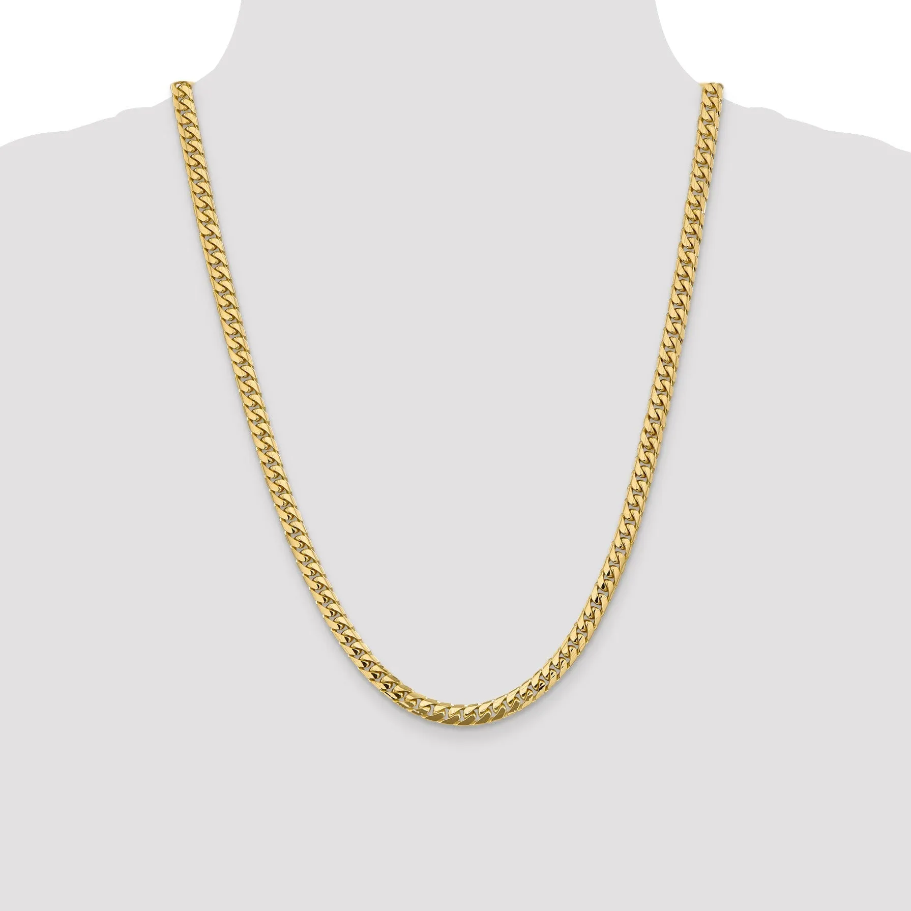 14k Gold Miami Cuban 24 inch Chain Necklace sold by Zulily product image thumbnail 4